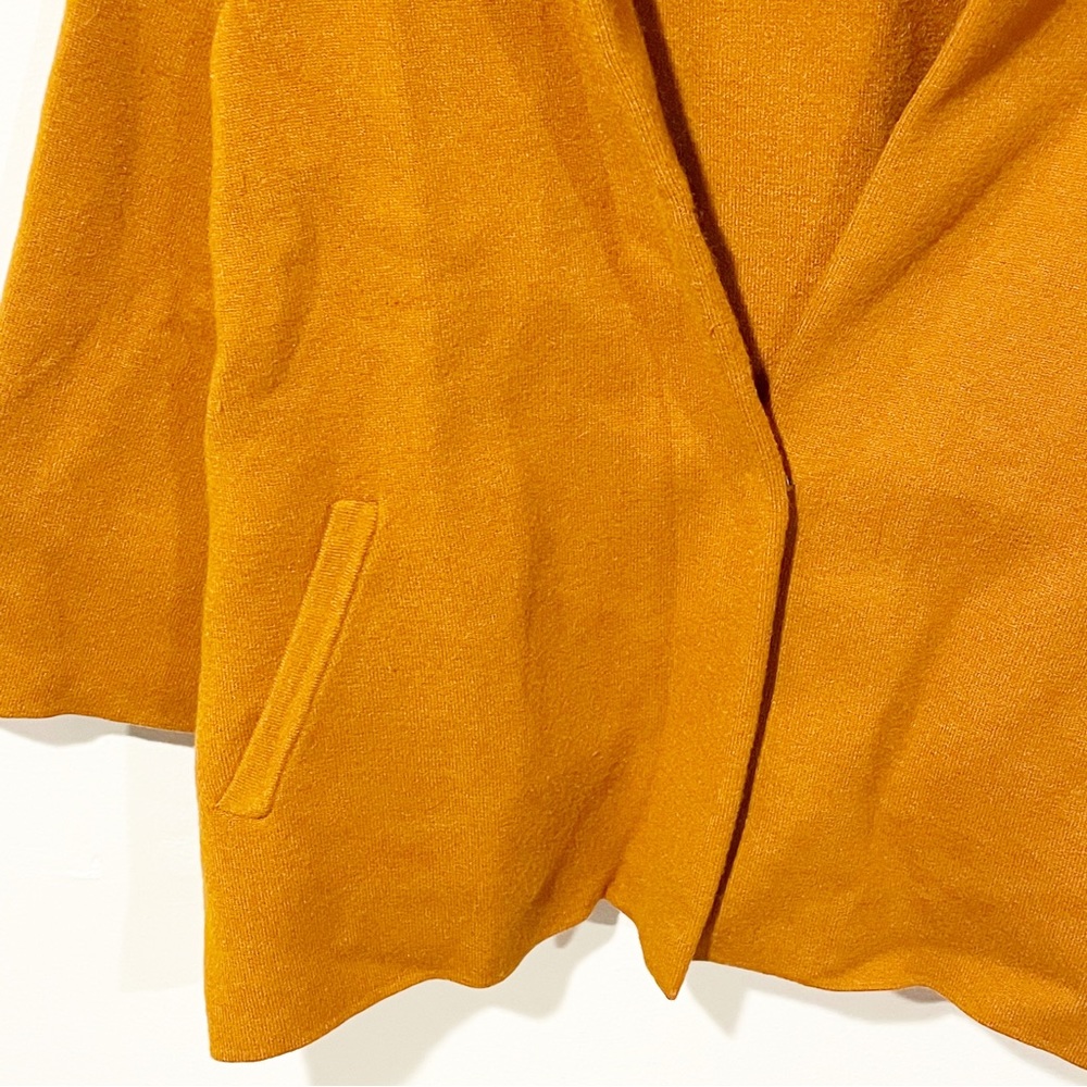 Anthropologie Moth‎ Medium Mustard One Button Half Sleeve Jacket Blazer Coat - Picture 2 of 5